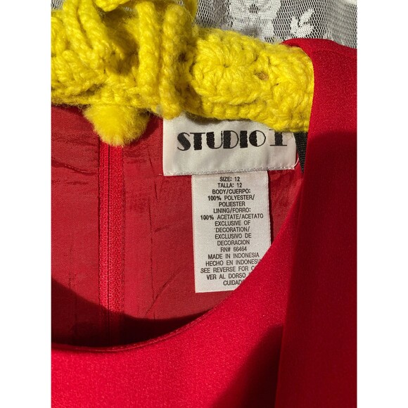 90s Dress & Jacket Set Vintage 1990s Red Mother of the Bride Outfit Size L/XL - Picture 4 of 4